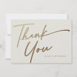 モダンエレガント ゴールド スクリプト ボホ ブライダル シャワー サンキューカード