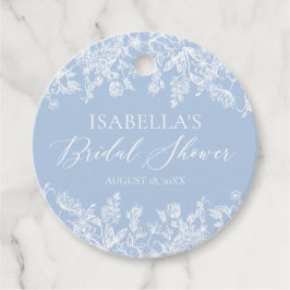 モダンエレガント サムシングブルー ブライダルシャワー フェイバータグ