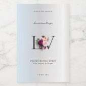 モダンエレガント シルバーモノグラム フローラル ローズ ビューティ フードラベル (シングルラベル)