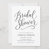 モダンエレガント スクリプト ブライダルシャワー 招待状 (正面)