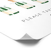 モダンエレガント スクリプト ミニ ワインボトル ポスター (角)