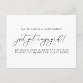 モダンエレガント スクリプト 彼女はイエスと言った フォト 案内ポストカード (裏面)