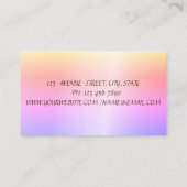 モダンエレガント,ストライプ紙吹雪,フレーム 名刺 (裏面)