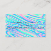 モダンエレガント,ストライプ紙吹雪,ホログラフィック 名刺 (裏面)