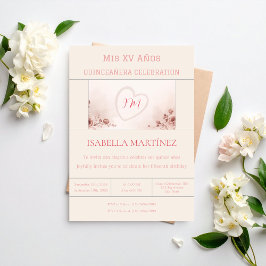 モダンエレガント バイリンガル キンセアニェラ 誕生日 招待状