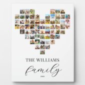 モダンエレガント ファミリー ハート型 フォト コラージュ フォトプラーク (正面)