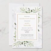 モダンエレガント フォト 追悼式 生涯の祝い 招待状 (正面)