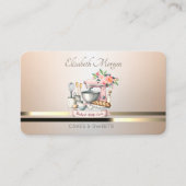 モダンエレガント フラワーベーカリー ミキサー ルミナス 名刺 (正面)