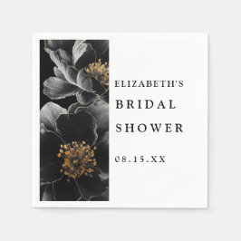 モダンエレガント フラワー ブライダルシャワー ナプキン スタンダードカクテルナプキン