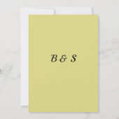 モダンエレガント フラワー ラスティック ウェディング招待状 招待状 (裏面)