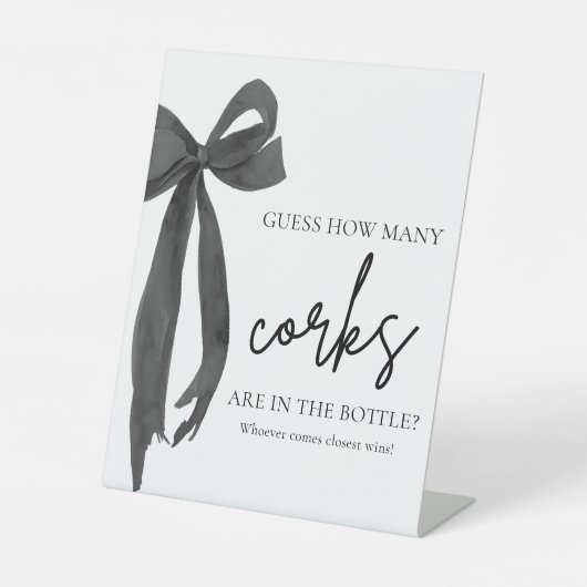 モダンエレガント ブラックボウ ゲスハウメニークルスグーム 台座サイン (正面)