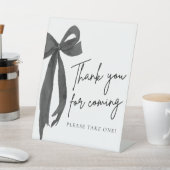 モダンエレガント ブラックリボン お越し頂きありがとうございました サイン (インサイチュ)