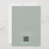 モダンエレガント ボタニカルリーフ QRコード ウェディング イン 招待状 (裏面)