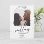 モダンエレガント ボホ フォト ウェディング 招待状 (スタンド正面)