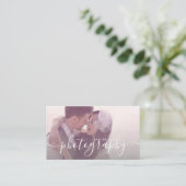 モダンエレガント ミニマル & シンプル 写真 名刺 (スタンド正面)