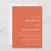 モダンエレガント ミニマル ヴェローナサンセット ウェディング 招待状 (正面)