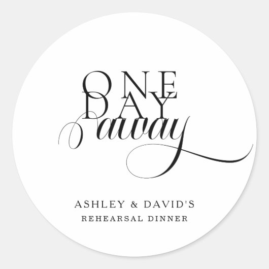 モダンエレガント リハーサルディナー ラウンドシール (正面)