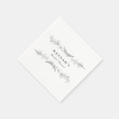 モダンエレガント ワイルドフラワー フラワーブライダルシャワー スタンダードカクテルナプキン (角)