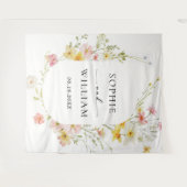 モダンエレガント ワイルドフラワー 春夏 ウェディング タペストリー (正面(横))