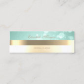 モダンエレガント《写真》ぼけ味フェイク,金ゴールド スキニー名刺 (正面)