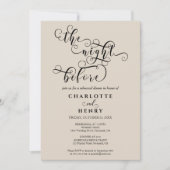 モダンエレガント 前夜の彩りディナー 招待状 (正面)