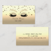 モダンエレガント,紙吹雪,金ゴールドキラキラフェイクス 名刺 (正面/裏面)