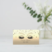 モダンエレガント,紙吹雪,金ゴールドキラキラフェイクス 名刺 (スタンド正面)