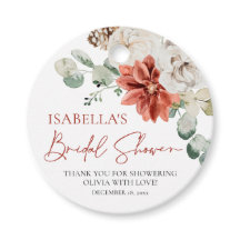 モダンエレガント 赤い冬のクリスマス ブライダルシャワー