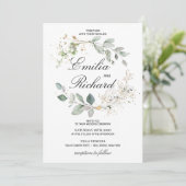 モダンエレガント・金ゴールド 招待状 (スタンド正面)