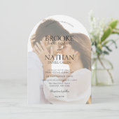 モダンエレガントArch写真結婚の 招待状 (スタンド正面)