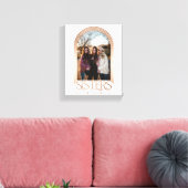 モダンエレガントArch Frame Sisters Photo Keepsake キャンバスプリント (インサイチュ (リビング))