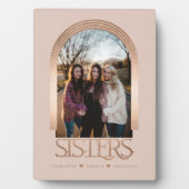 モダンエレガントArch Frame Sisters Photo Keepsake フォトプラーク (正面)