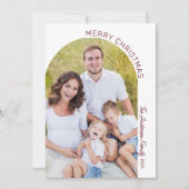 モダンエレガントArch Photo Christmas シーズンカード (正面)