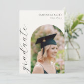 モダンエレガントArch Photo Graduation 案内状 (スタンド正面)