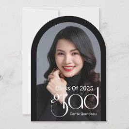 モダンエレガントArch Photo Graduation Party 招待状