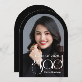 モダンエレガントArch Photo Graduation Party 招待状 (正面/裏面)