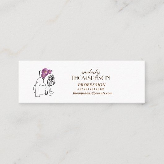 モダンエレガントArt Mini標準マットカード スキニー名刺 (正面)