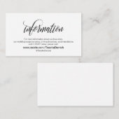 モダンエレガントBlack Script, Our 結婚's詳細 エンクロージャーカード (正面/裏面)