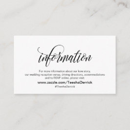 モダンエレガントBlack Script, Our 結婚's詳細 エンクロージャーカード