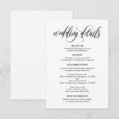 モダンエレガントBlack Script, Our 結婚's詳細 エンクロージャーカード (正面/裏面)