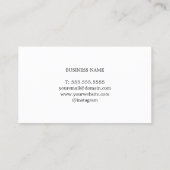 モダンエレガントCarrots Photo Personal Chef 名刺 (裏面)