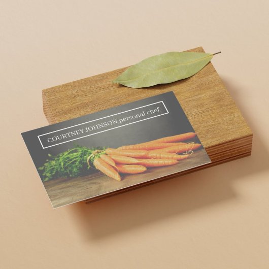 モダンエレガントCarrots Photo Personal Chef 名刺