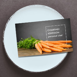 モダンエレガントCarrots Photo Personal Chef 名刺
