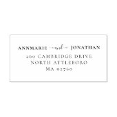 モダンエレガントChic Scriptの結婚差出人住所 ラバースタンプ (インプリント)