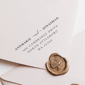 モダンエレガントChic Scriptの結婚差出人住所 ラバースタンプ