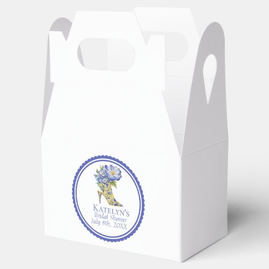 モダンエレガントChinoiserieフローラハイヒールイベント フェイバーボックス (オープン)