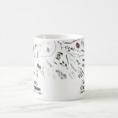 モダンエレガントChristmas Botanical コーヒーマグカップ (中央)