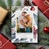 モダンエレガントChristmas Botanical Photo シーズンカード