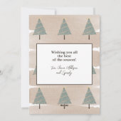モダンエレガントChristmas Tree非写真 シーズンカード (裏面)