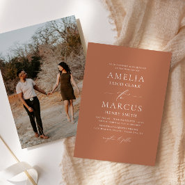 モダンエレガントClay結婚の 招待状